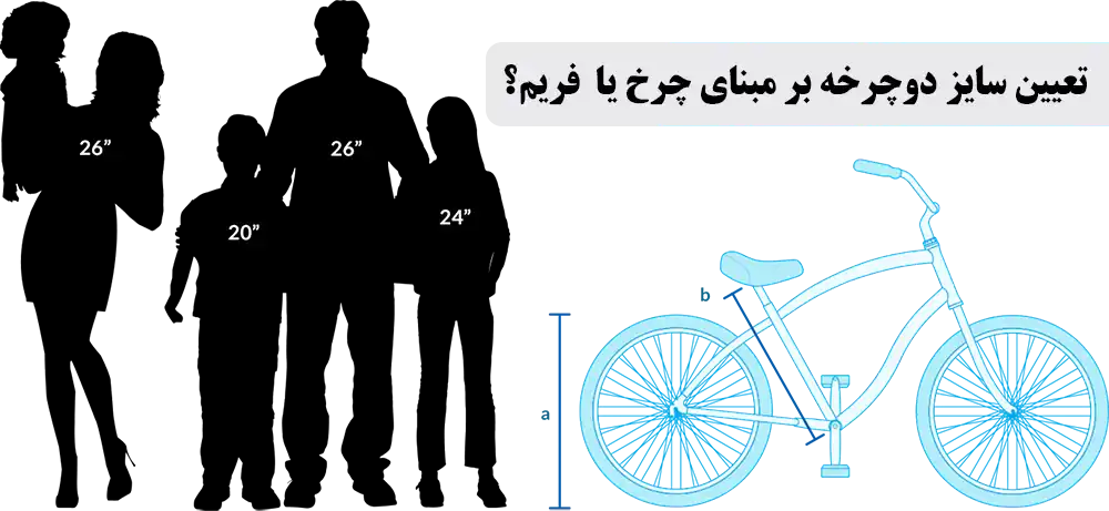 تعیین سایز دوچرخه بر مبنای قطر چرخ یا سایز تنه؟
