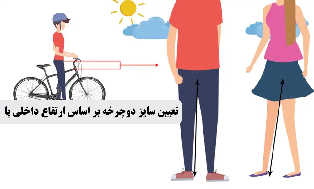 تعیین سایز دوچرخه بر اساس ارتفاع داخلی پا