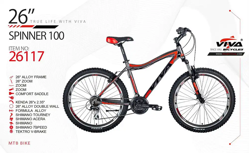 دوچرخه ویوا اسپینر 100 سایز 26 کد 26117