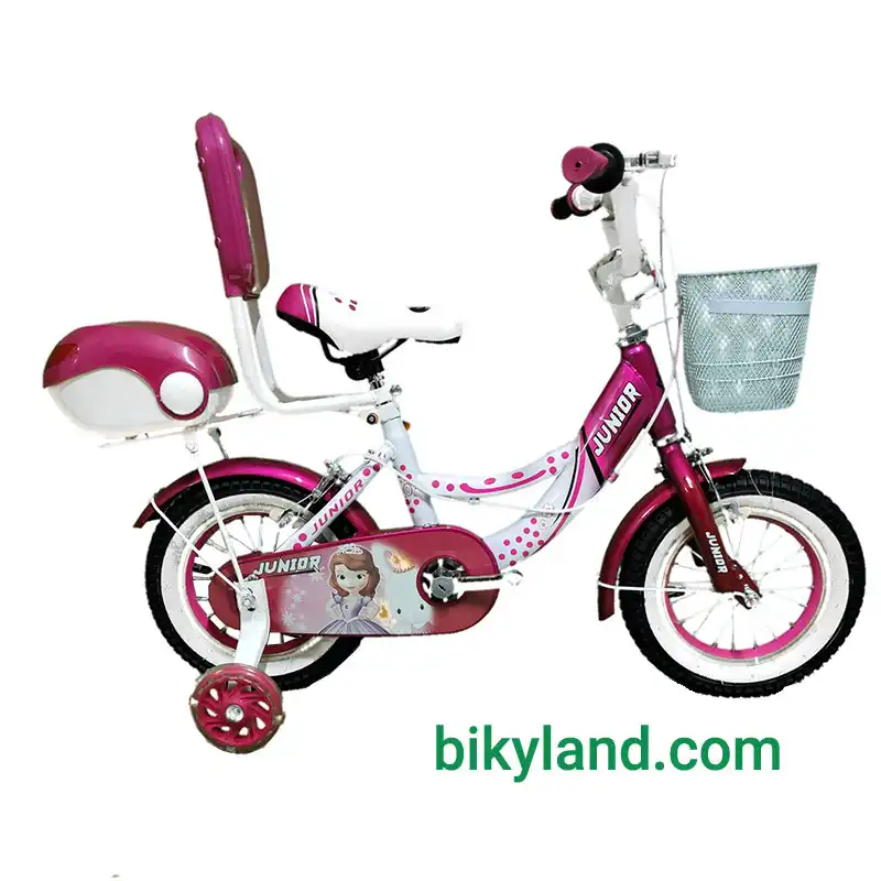 دوچرخه دخترانه سایز 12 جونیور JUNIOR سرخابی